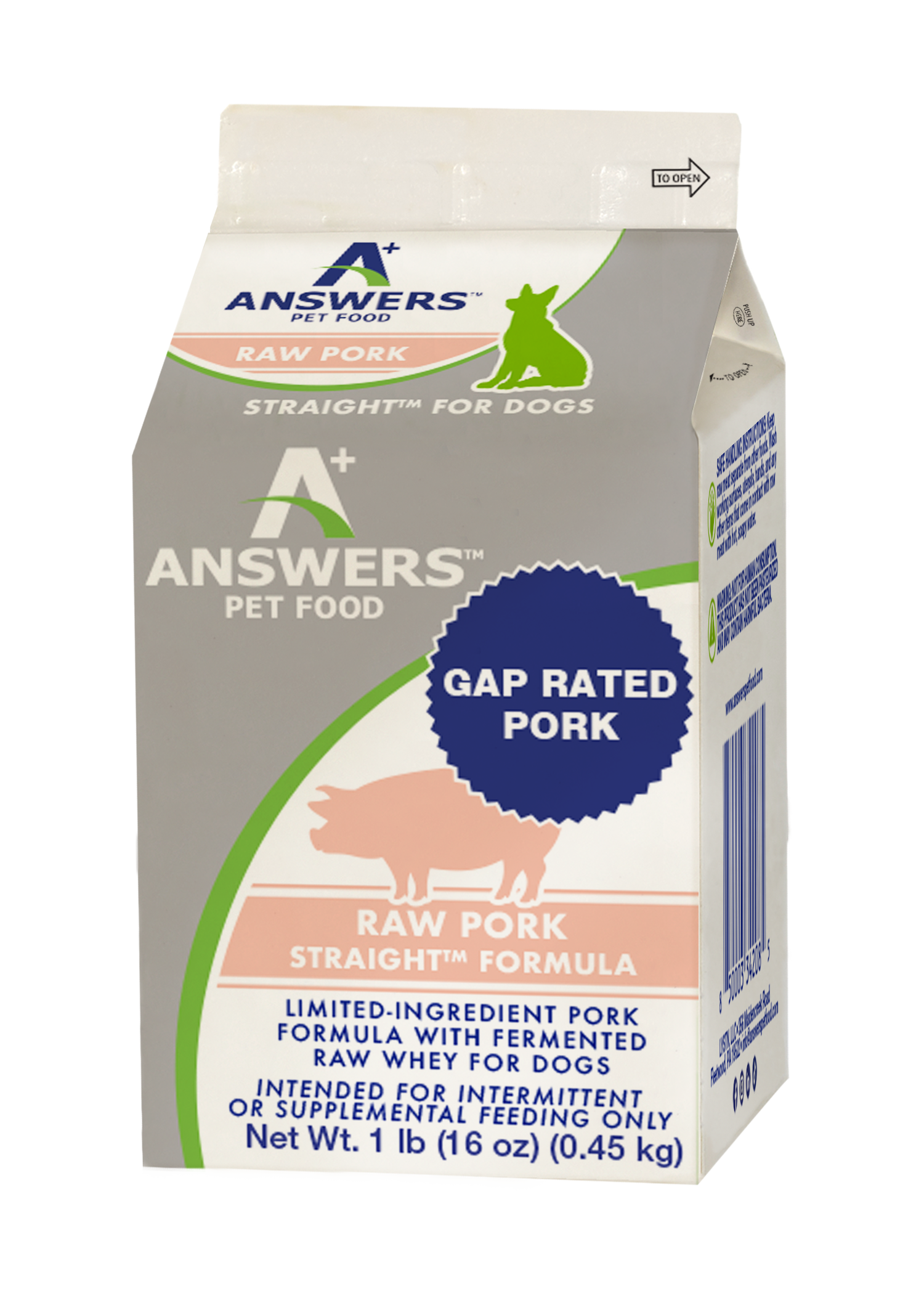 Straight Formula Raw Pork(1lb)